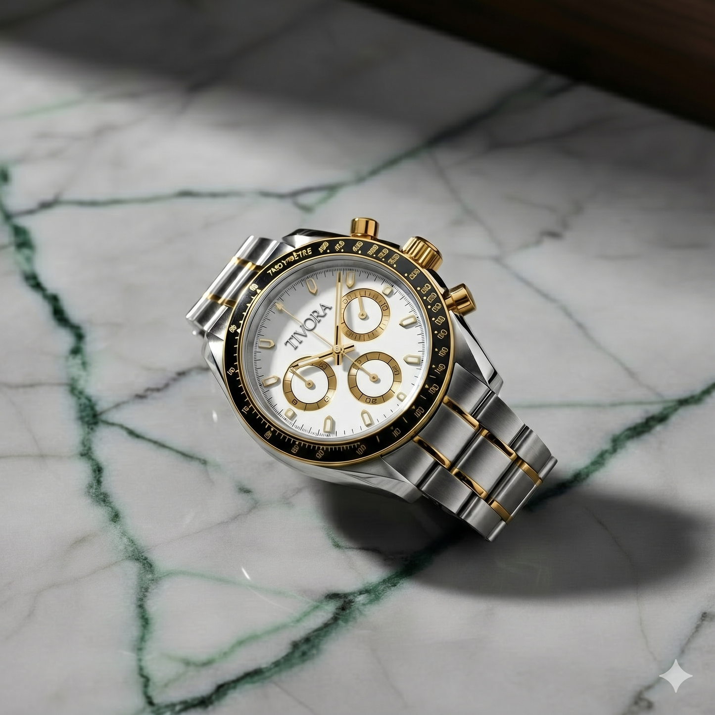 Veyron Two Tone Steel Frost Dial