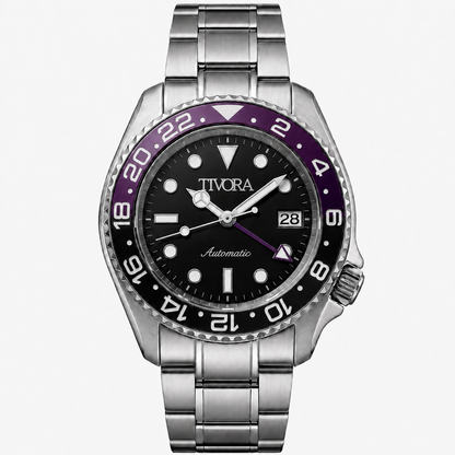 Meridian Argent Steel Amethyst Dial