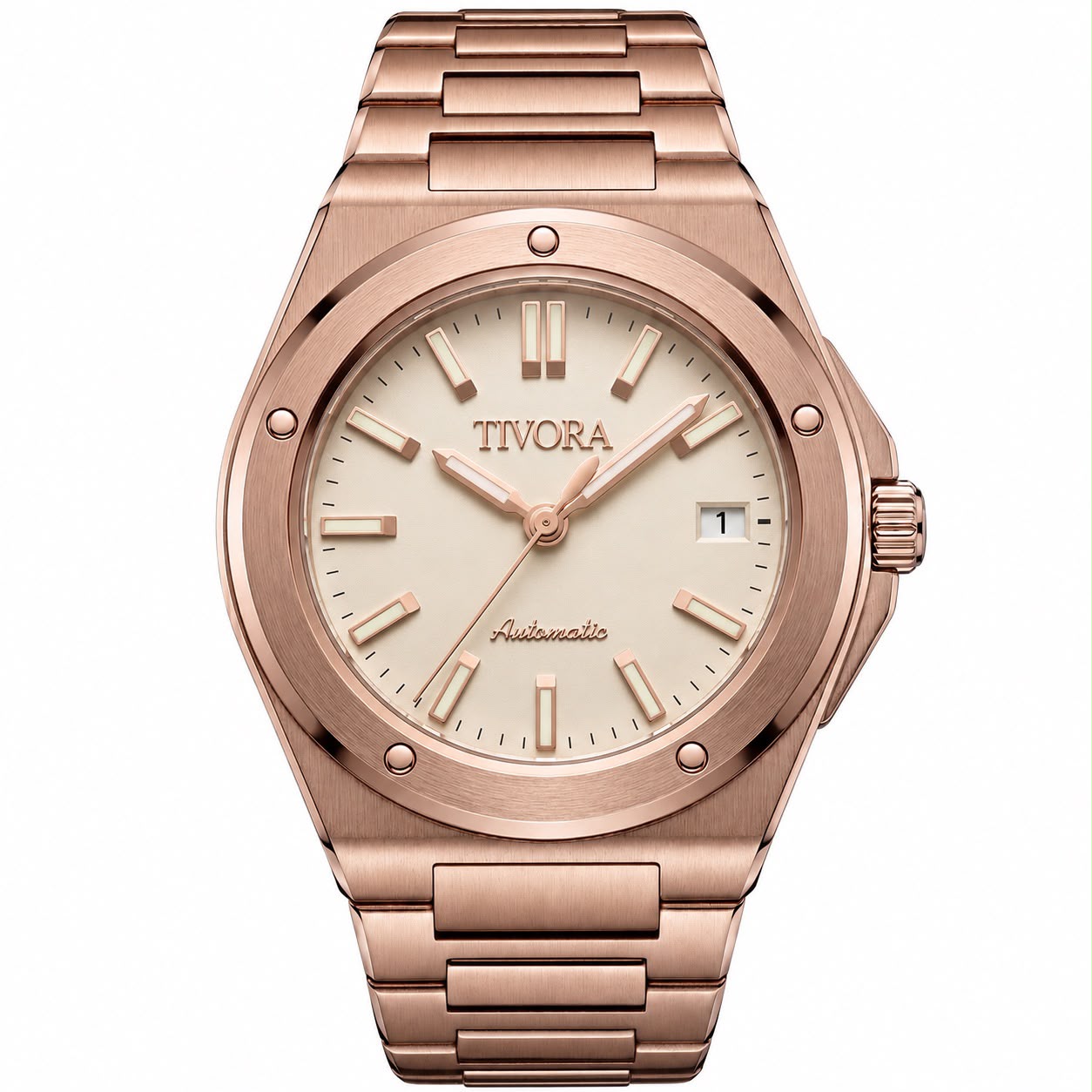 Vertex Rose Steel Champagne Dial