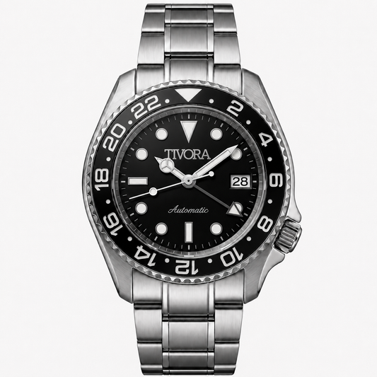 Meridian Argent Steel Diver Dial