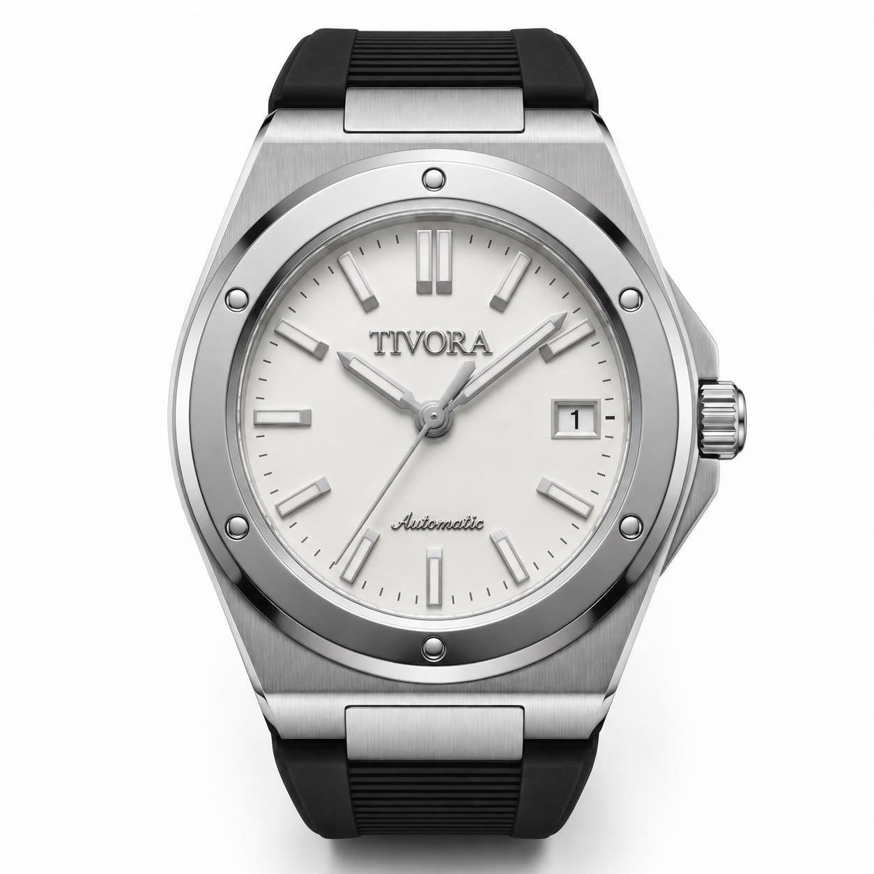 Vertex Argent Steel Frost Dial Rubber
