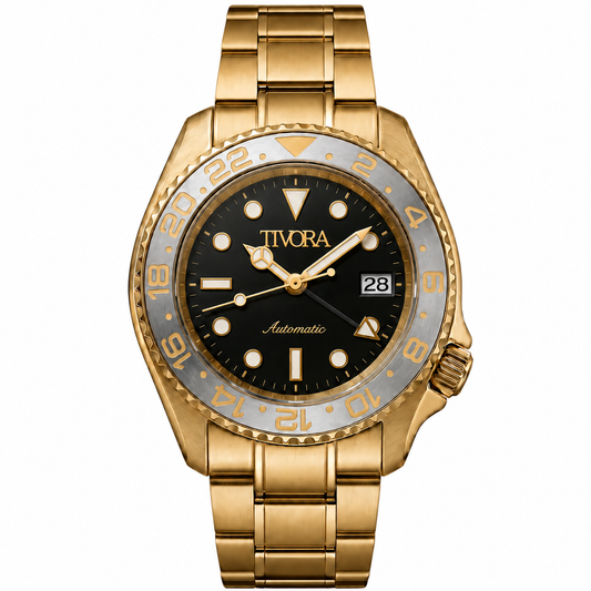 Meridian Argent Steel Gold Dial