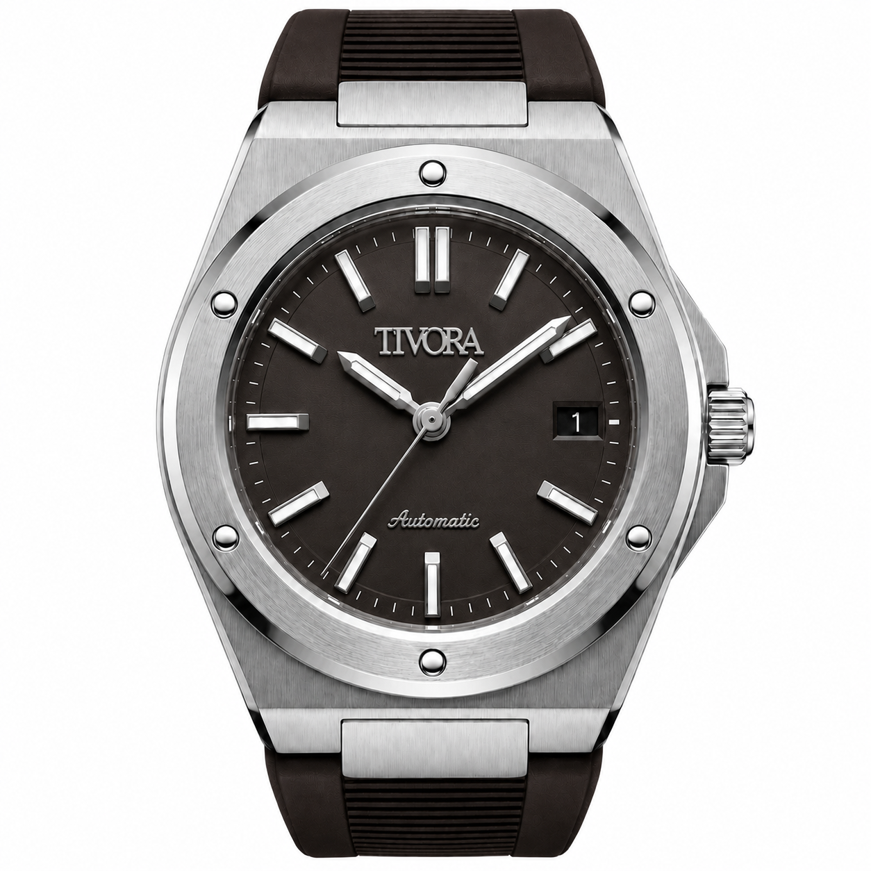 Vertex Argent Steel Grey Dial Rubber