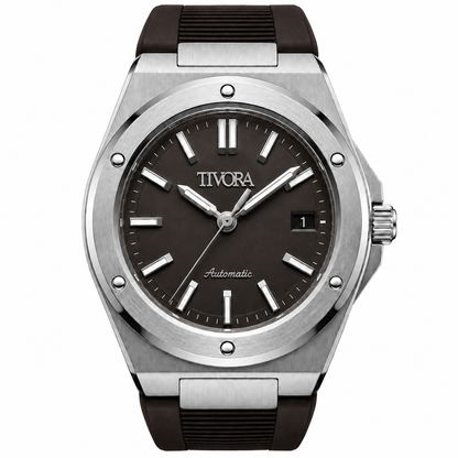 Vertex Argent Steel Grey Dial Rubber