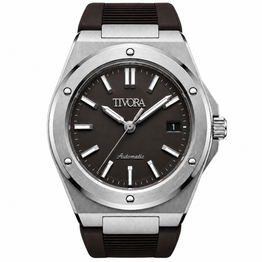Vertex Argent Steel Grey Dial Rubber