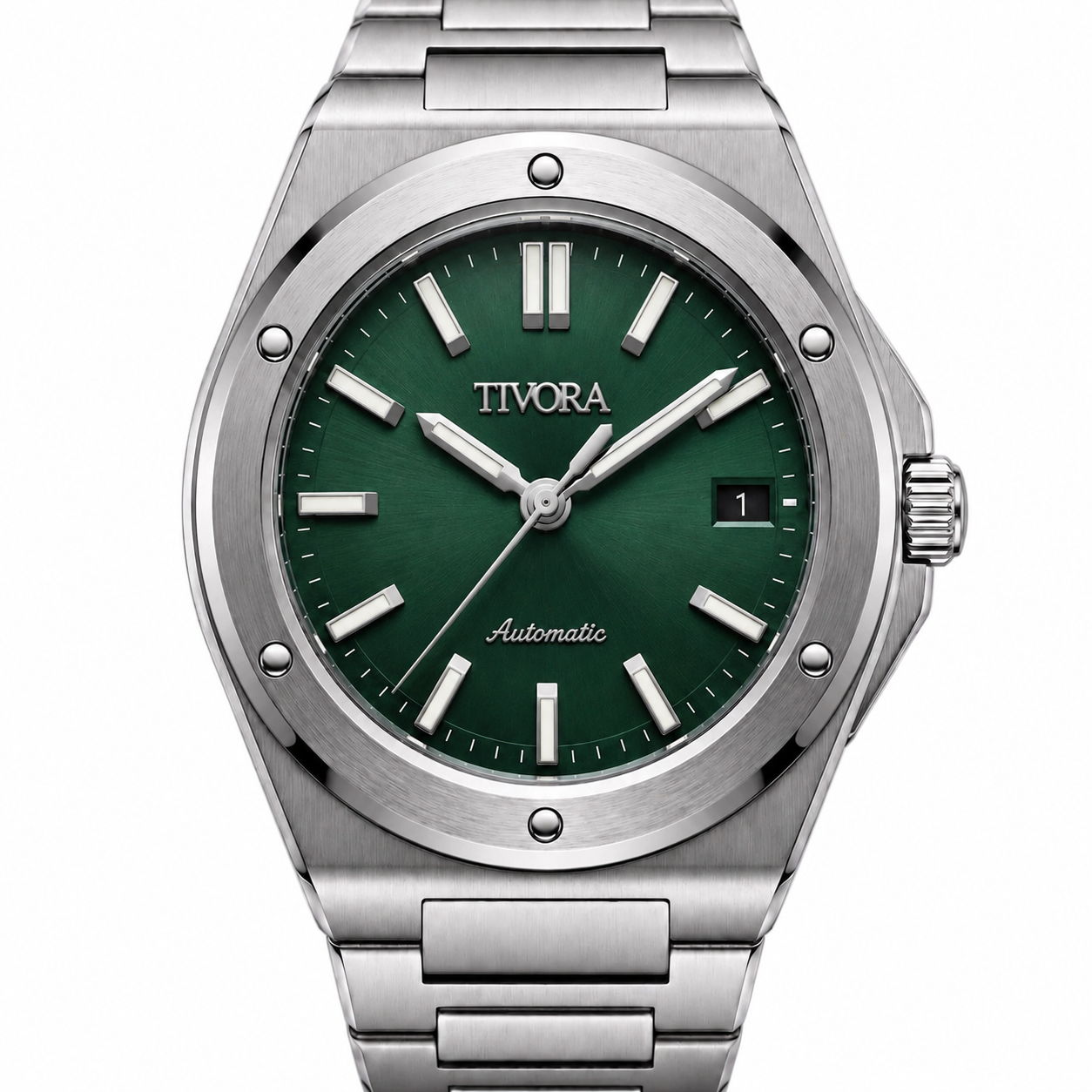 Vertex Argent Steel Emerald Dial