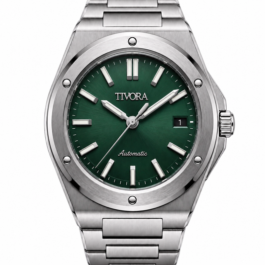 Vertex Argent Steel Emerald Dial