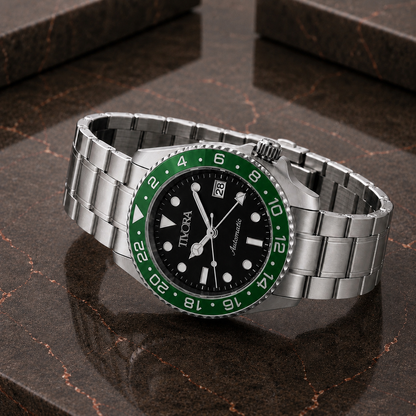 Meridian Argent Steel Emerald Dial