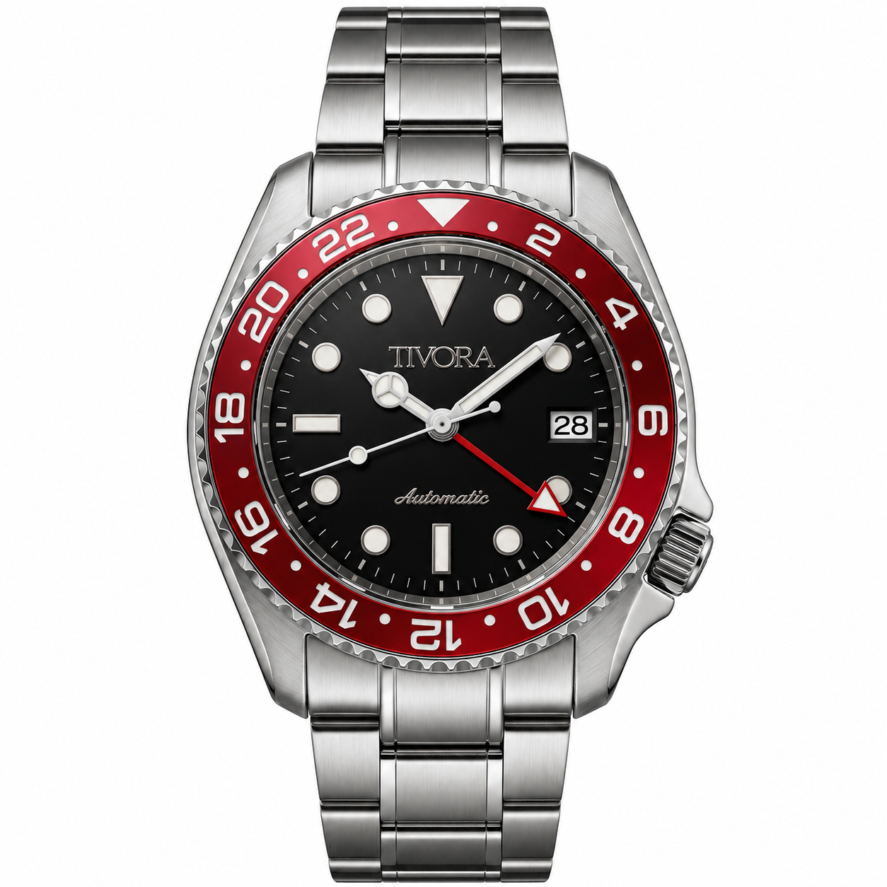 Meridian Argent Steel Crimson Dial