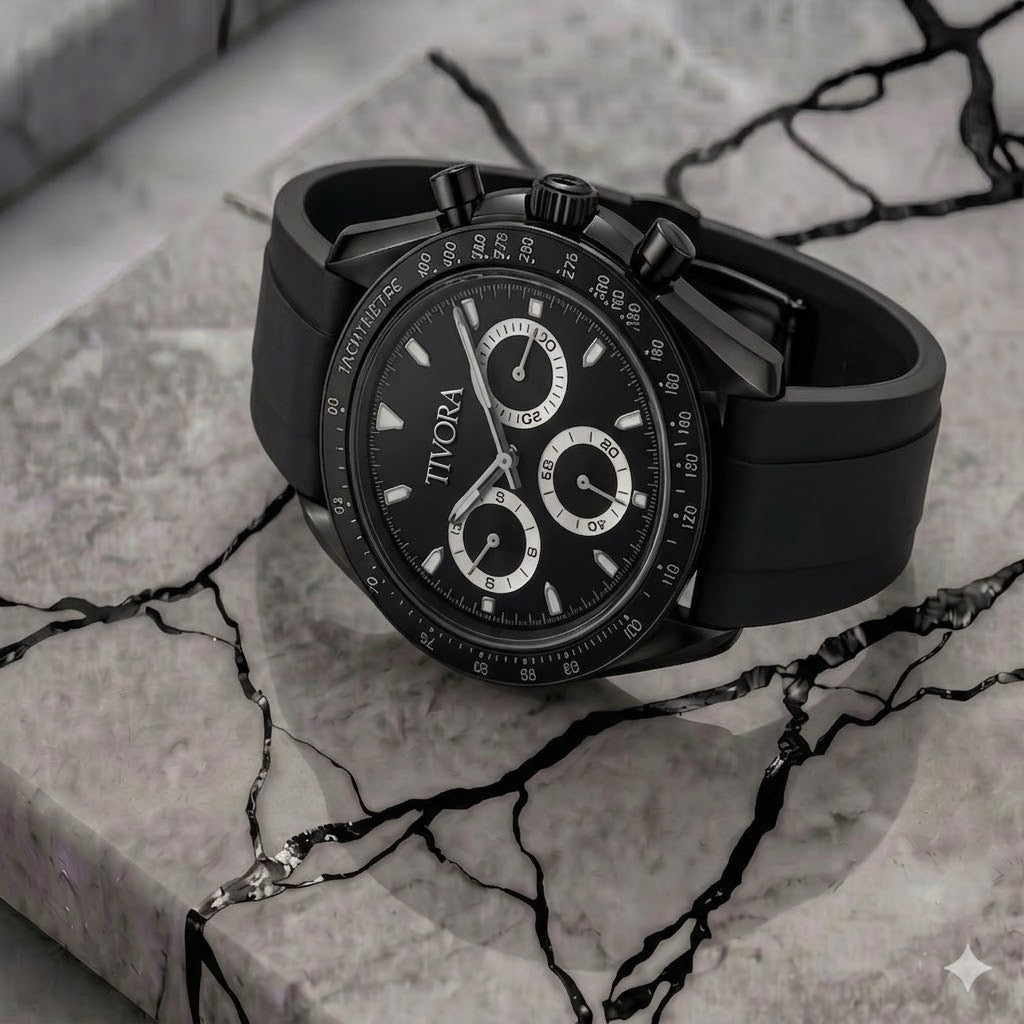 Veyron Argent Steel All Onyx Dial