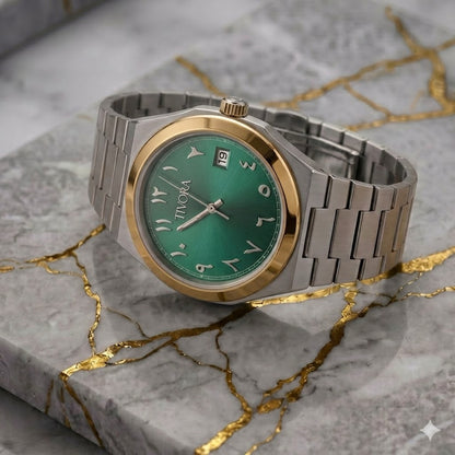 Élan Two Tone Steel Emerald Dial