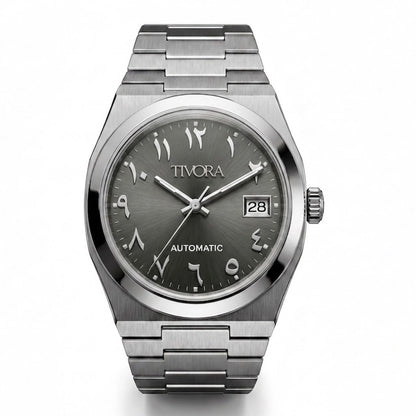 Élan Argent Steel Arabic Grey Dial