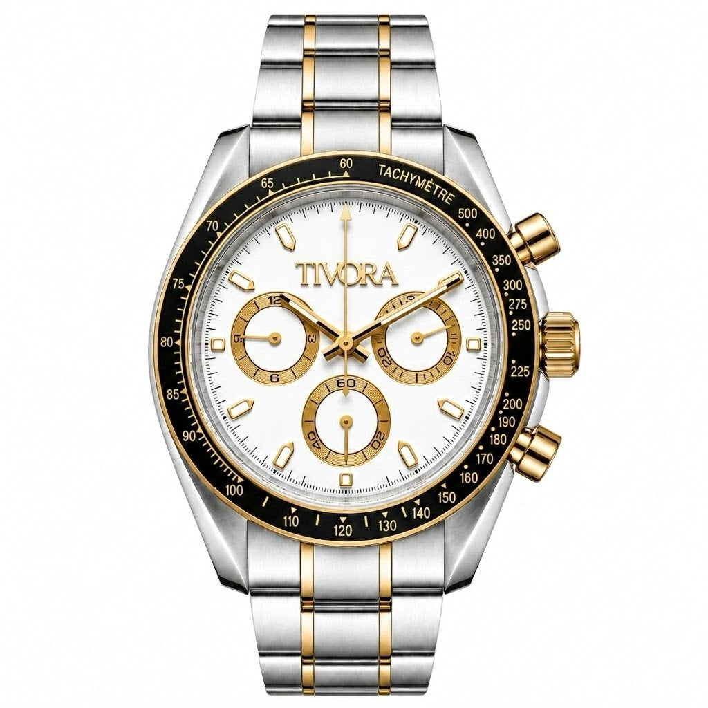 Veyron Two Tone Steel Frost Dial