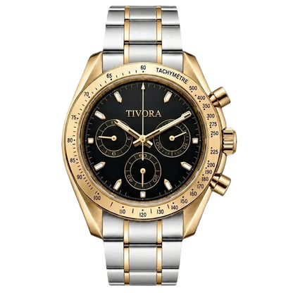 Veyron Two Tone Steel Onyx Dial