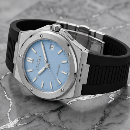 Vertex Argent Steel Sky Dial Rubber