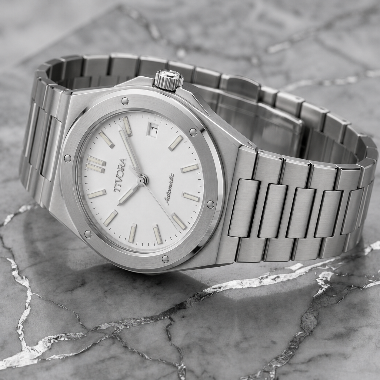 Vertex Argent Steel Frost Dial