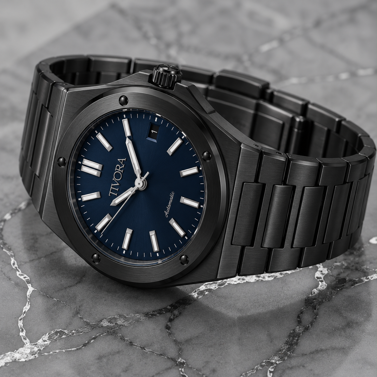 Vertex Argent Steel Azure Onyx Dial