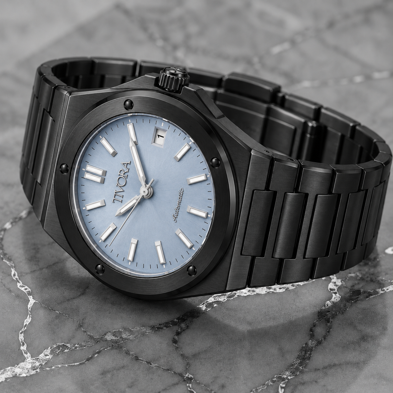 Vertex Argent Steel Sky Onyx Dial