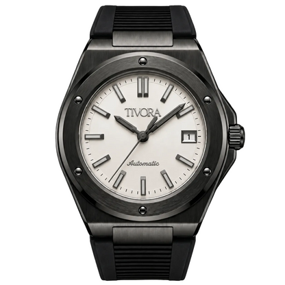 Vertex Argent Steel Frost Onyx Dial Rubber