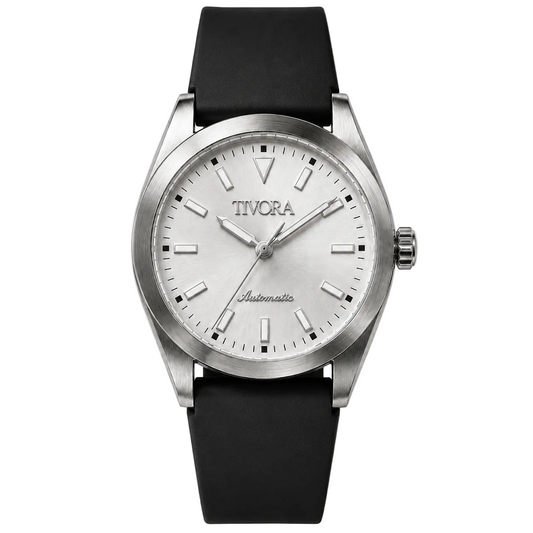 Marinex Argent Steel Frost Dial Rubber