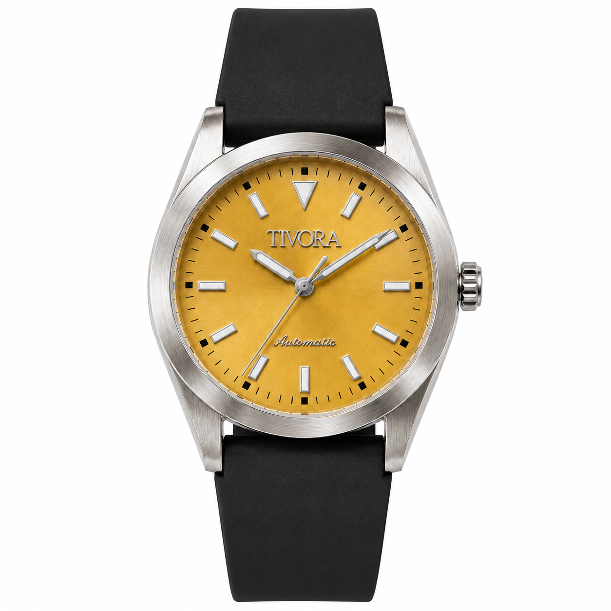 Marinex Argent Steel Yellow Dial Rubber