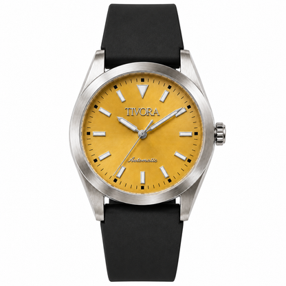 Marinex Argent Steel Yellow Dial Rubber