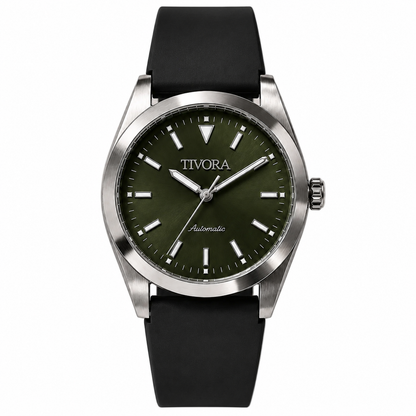 Marinex Argent Steel Race Emerald Dial Rubber