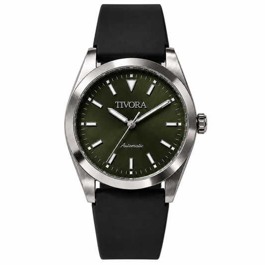Marinex Argent Steel Race Emerald Dial Rubber