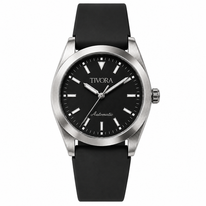 Marinex Argent Steel Onyx Dial Rubber