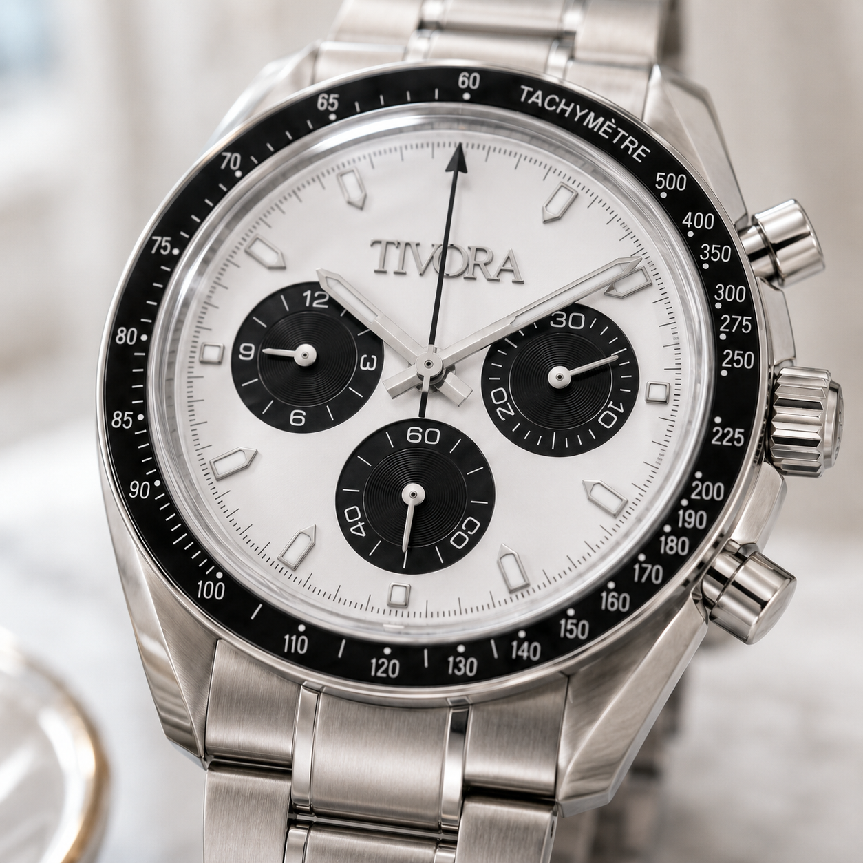 Veyron Argent Steel Frost Dial