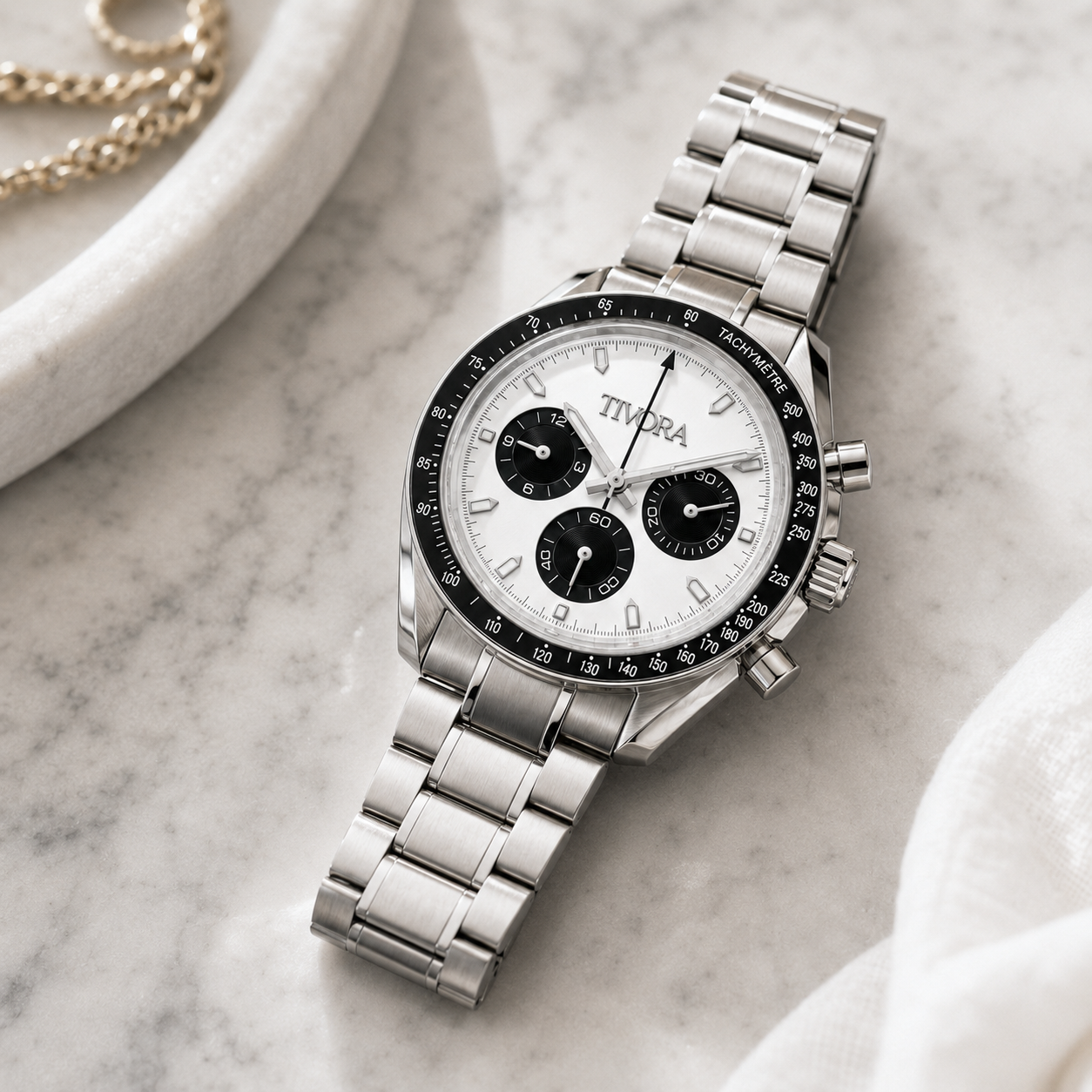 Veyron Argent Steel Frost Dial
