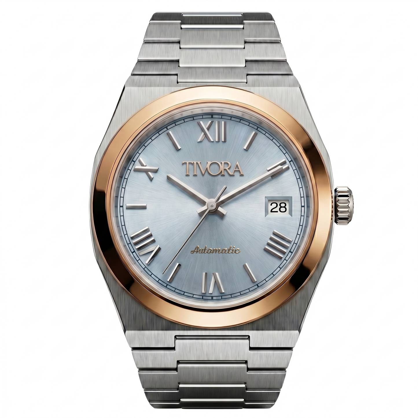 Élan Two Tone Steel Roman Ice Dial