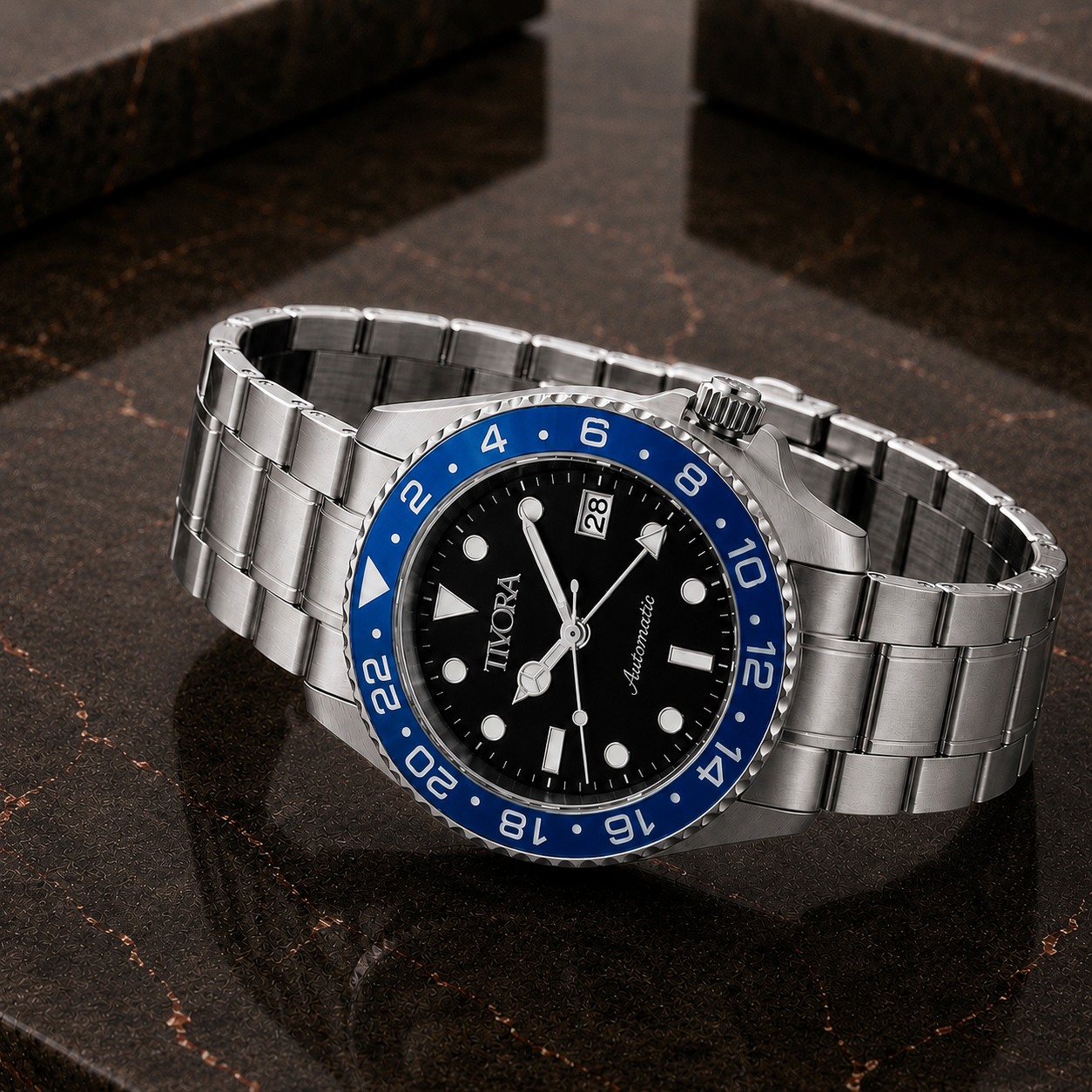 Meridian Argent Steel Azure Dial