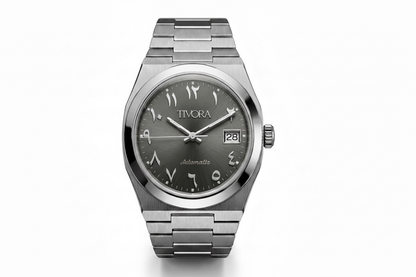 Élan Argent Steel Arabic Grey Dial