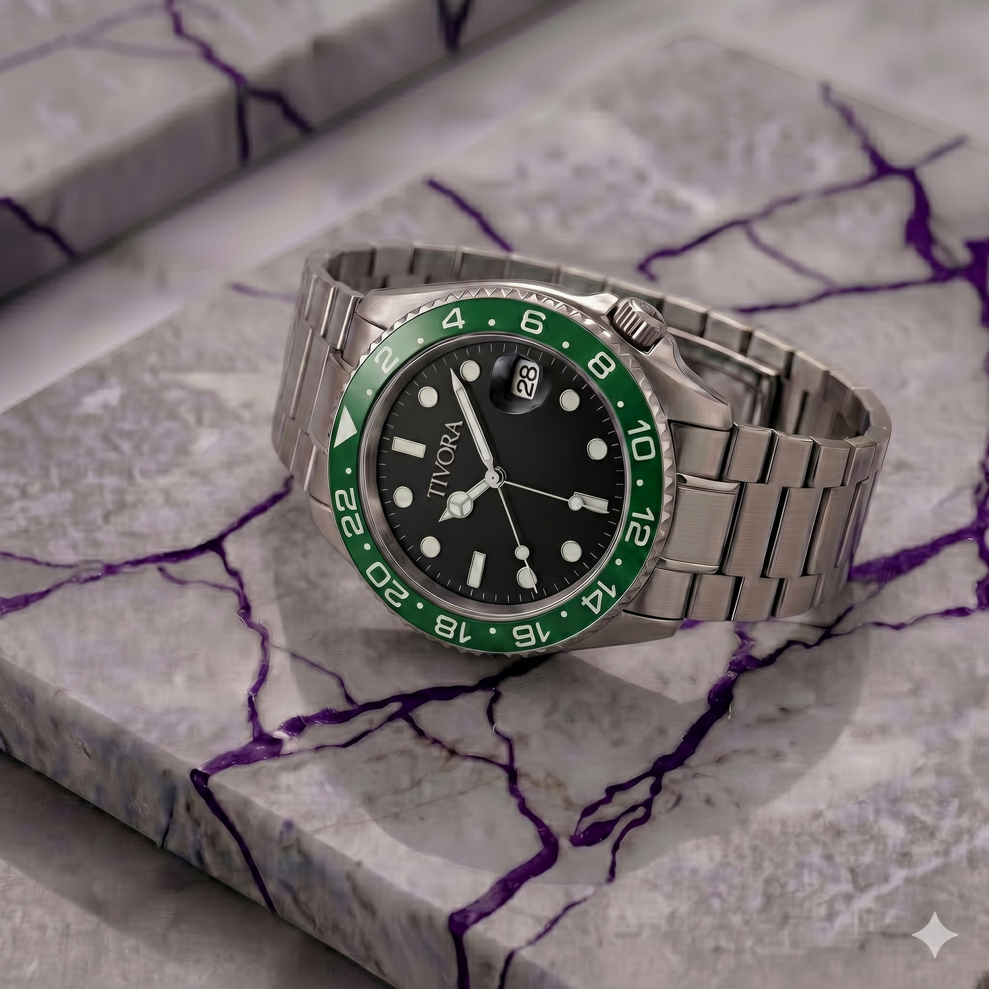 Meridian Argent Steel Emerald Dial