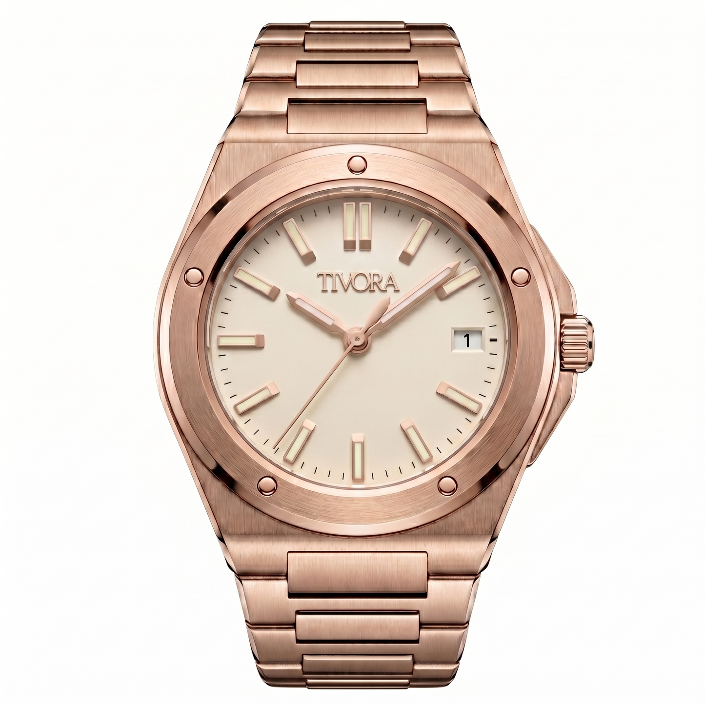 Vertex Rose Steel Champagne Dial