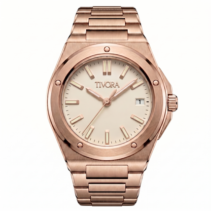 Vertex Rose Steel Champagne Dial
