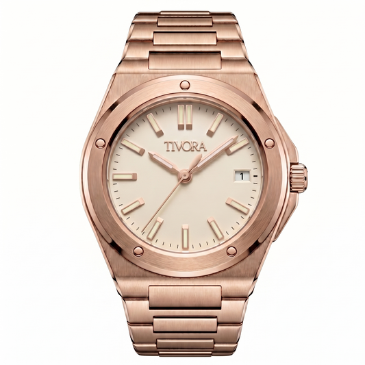 Vertex Rose Steel Champagne Dial