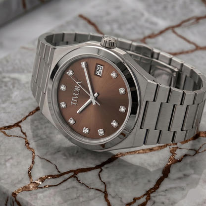 Élan Argent Steel Mocha Dial