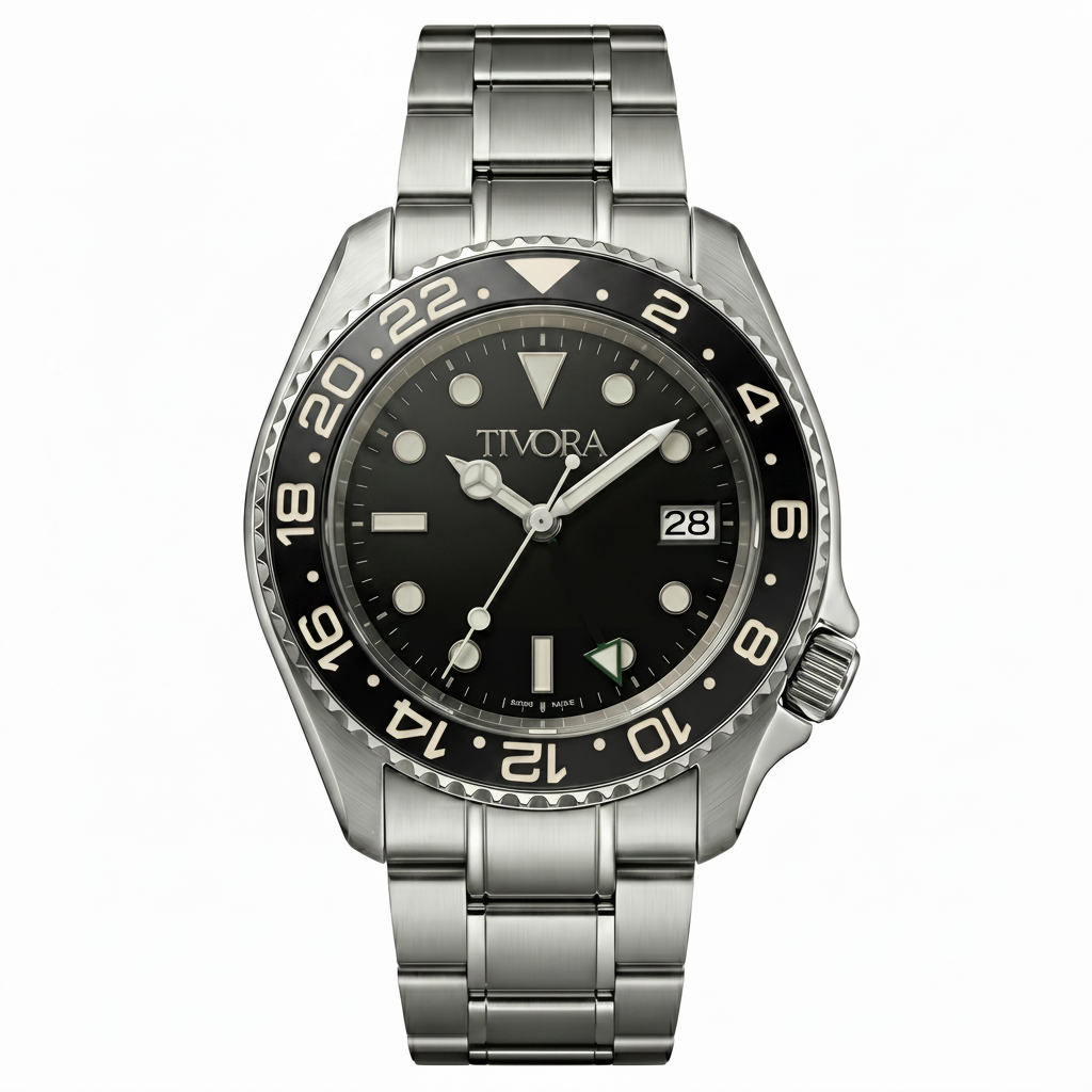 Meridian Argent Steel Diver Dial