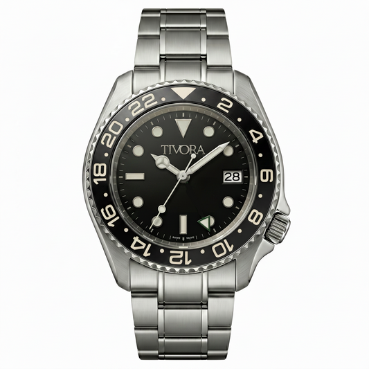 Meridian Argent Steel Diver Dial
