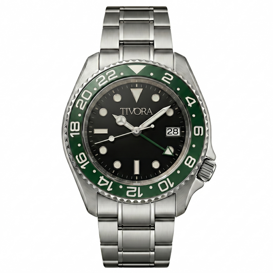Meridian Argent Steel Emerald Dial