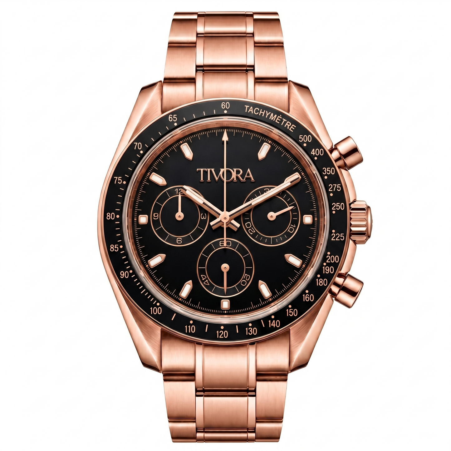 Veyron Rose Steel Onyx Dial