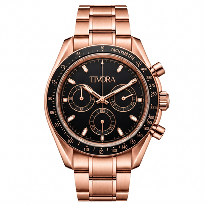 Veyron Rose Steel Onyx Dial