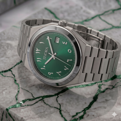 Élan Argent Steel Arabic Emerald Dial