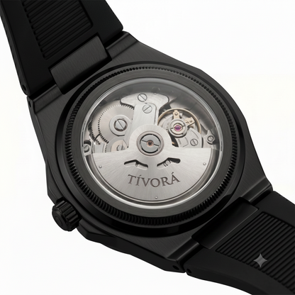 Vertex Argent Steel Frost Onyx Dial Rubber