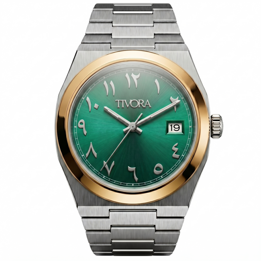 Élan Two Tone Steel Emerald Dial