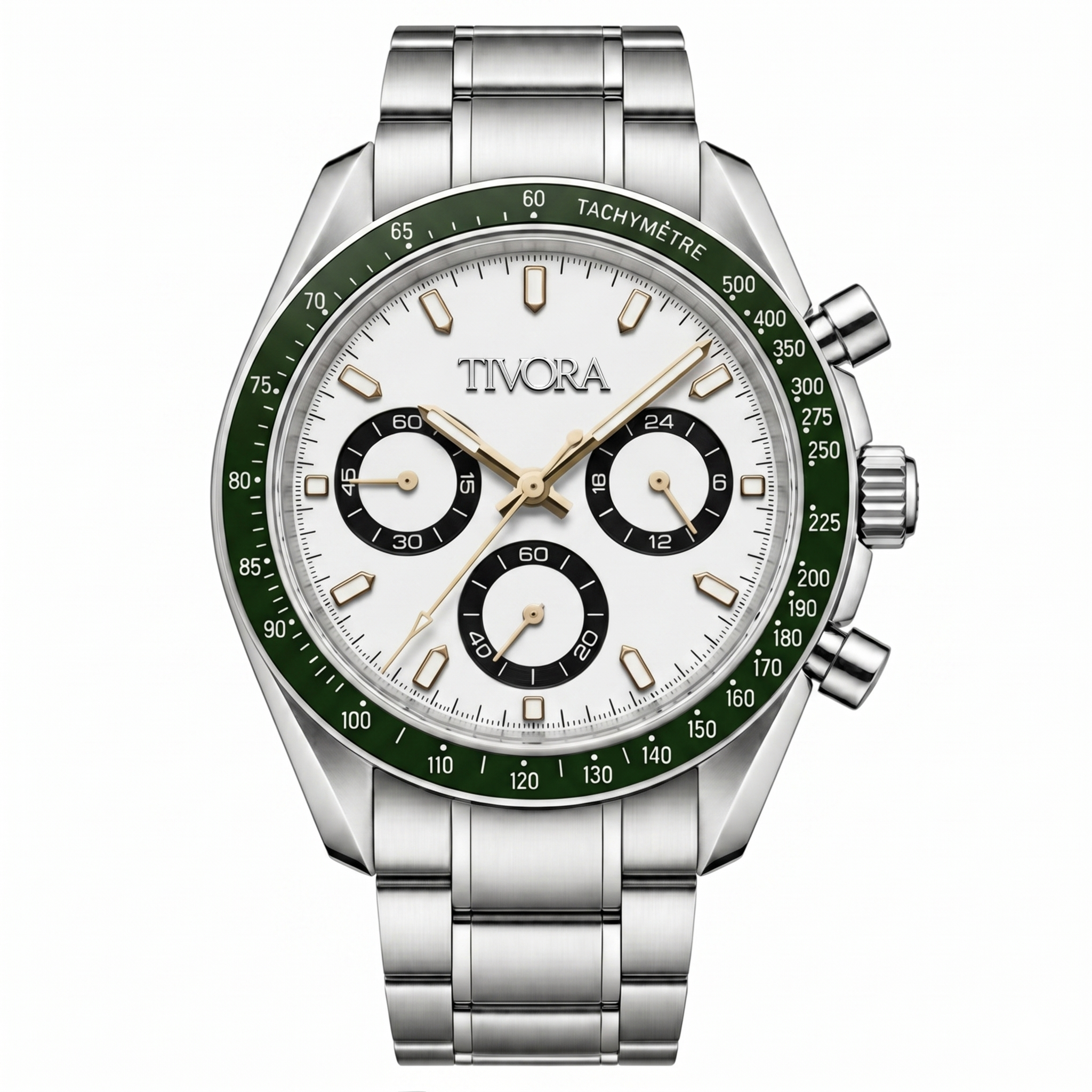 Veyron Argent Steel Emerald Dial