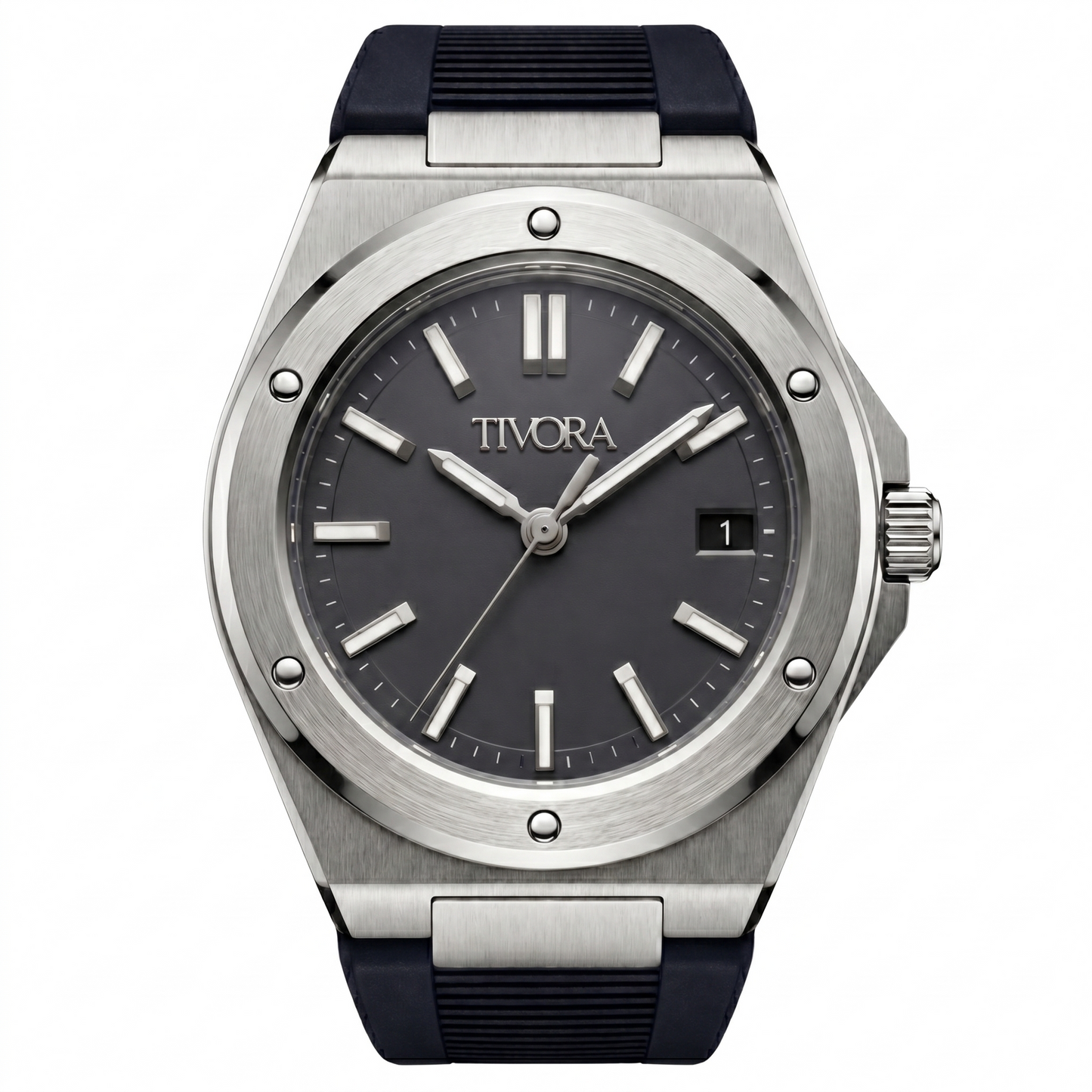 Vertex Argent Steel Grey Dial Rubber