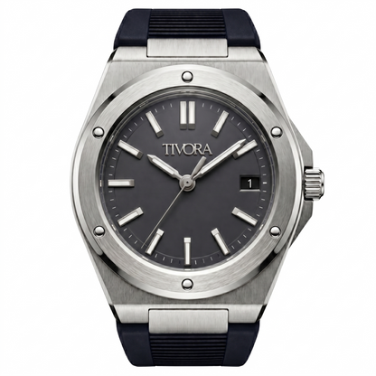 Vertex Argent Steel Grey Dial Rubber